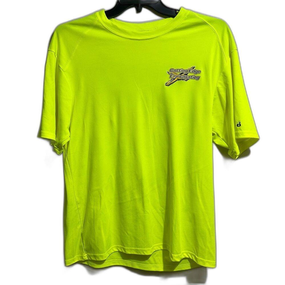 Badger Neon Yellow Short Sleeve Athletic Tee Size L (575)